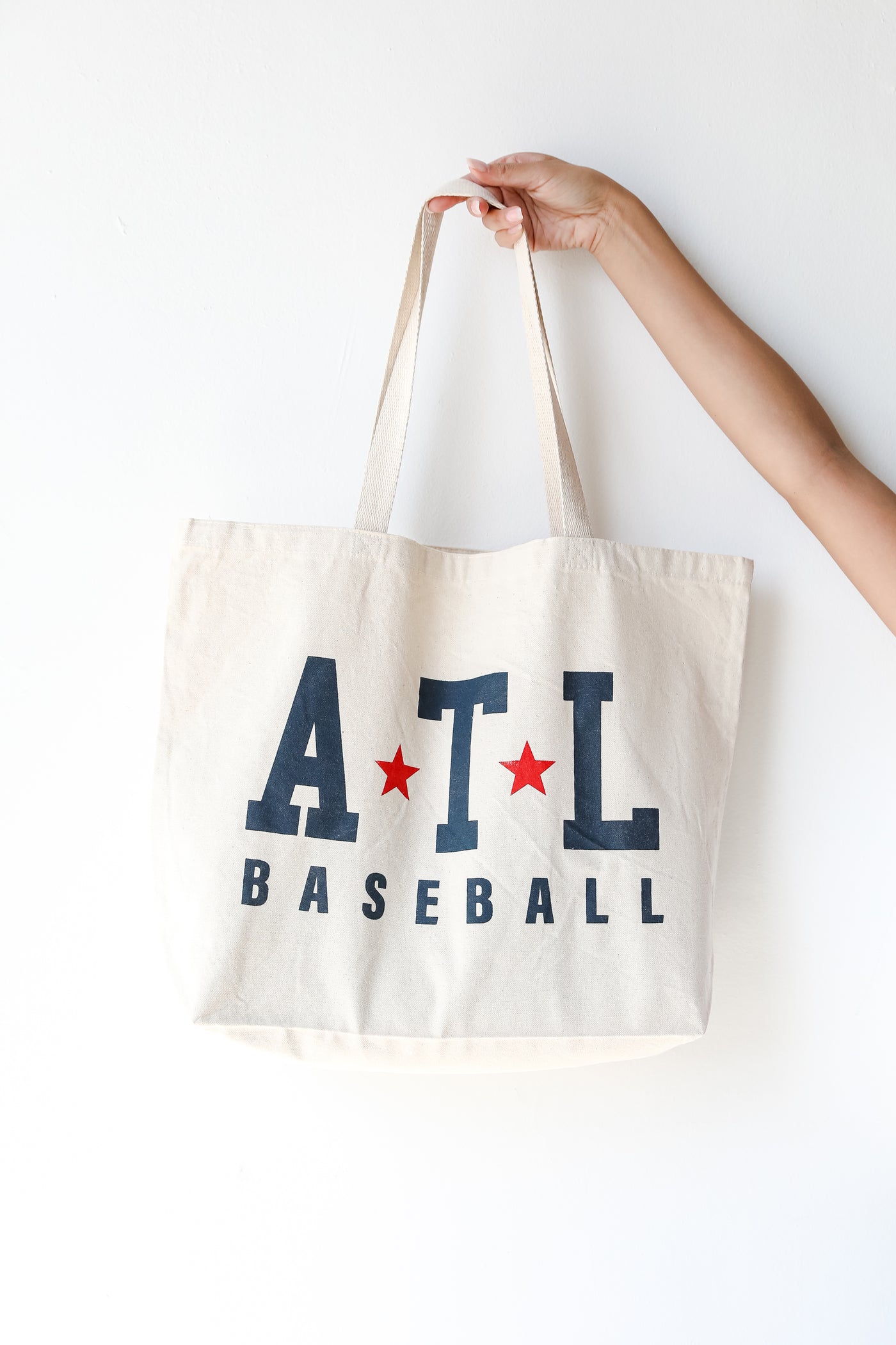 ATL Baseball Star Large Tote Bag front view