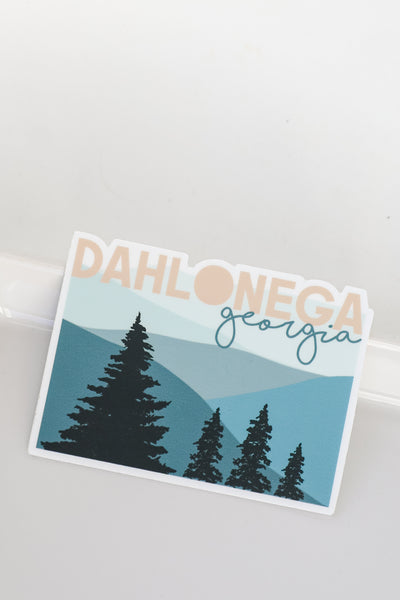 Dahlonega Georgia Mountain Scene Sticker