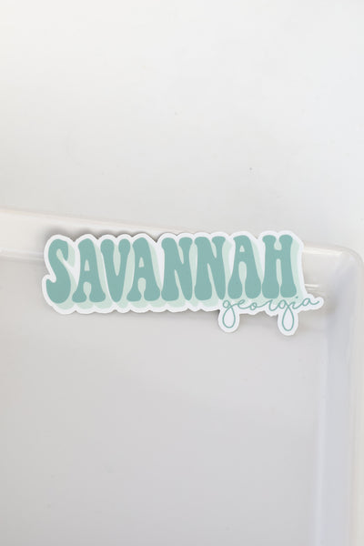 Groovy Savannah Georgia Sticker