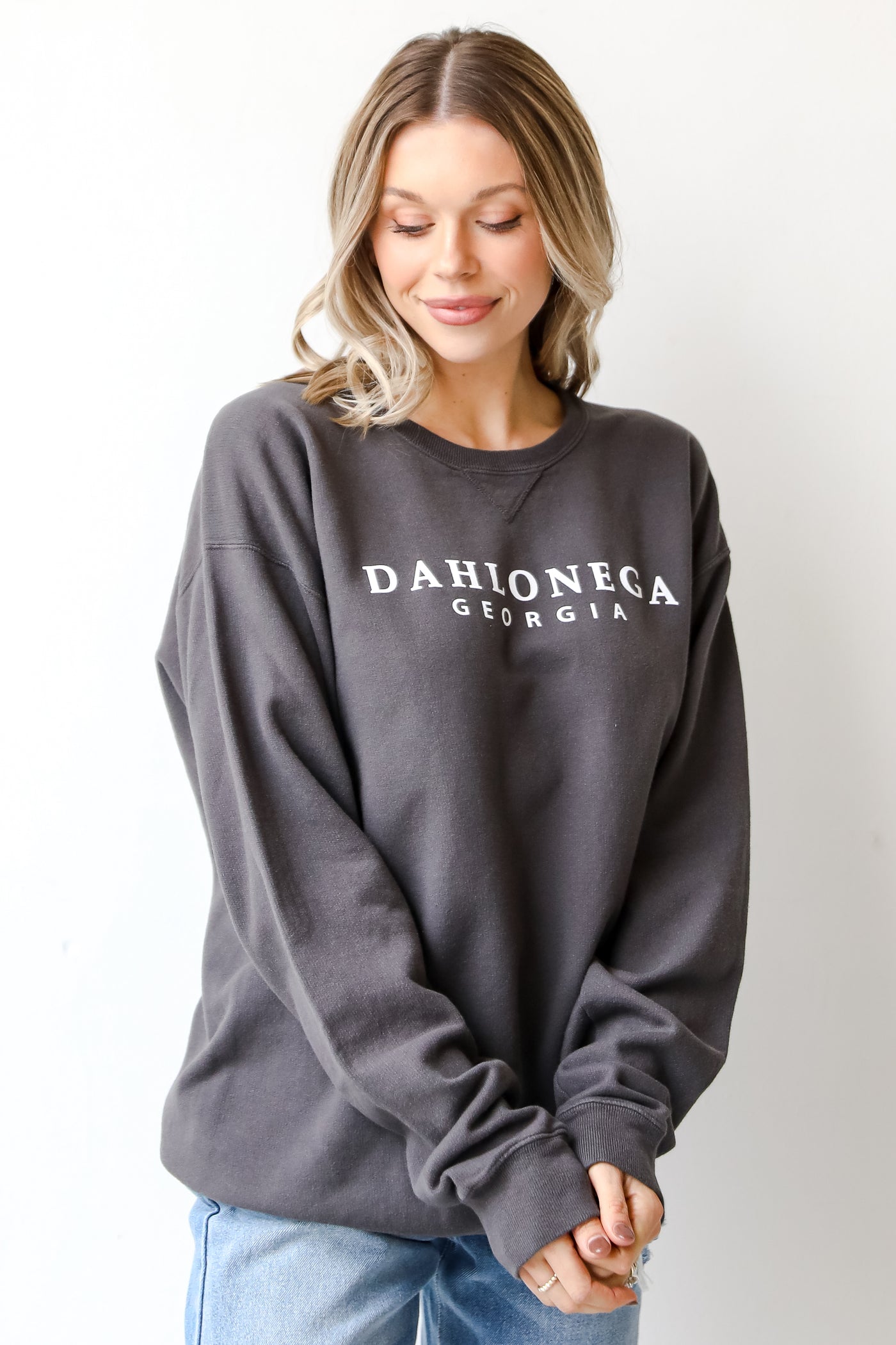 Charcoal Dahlonega Georgia Pullover front view