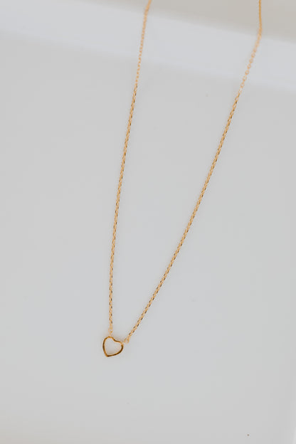 Gold Heart Charm Necklace from dress up