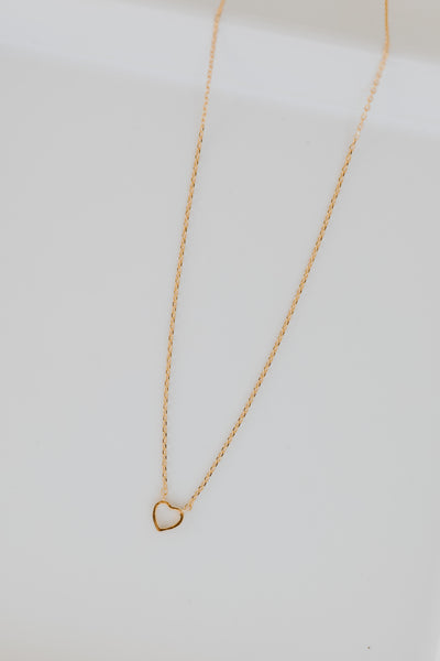Gold Heart Charm Necklace from dress up