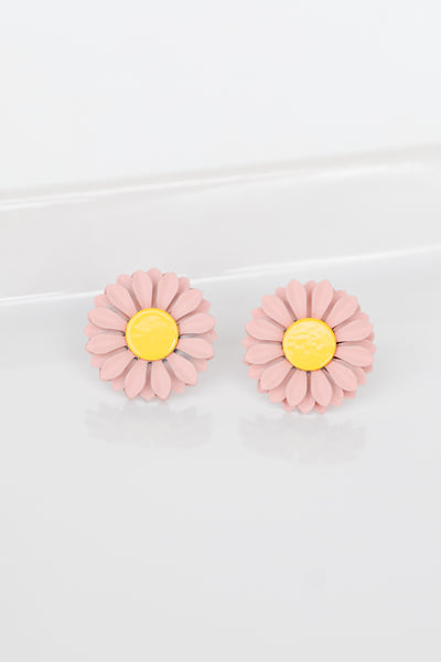 Flower Stud Earrings in blush