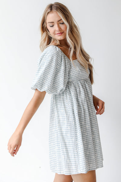 gingham dress side view