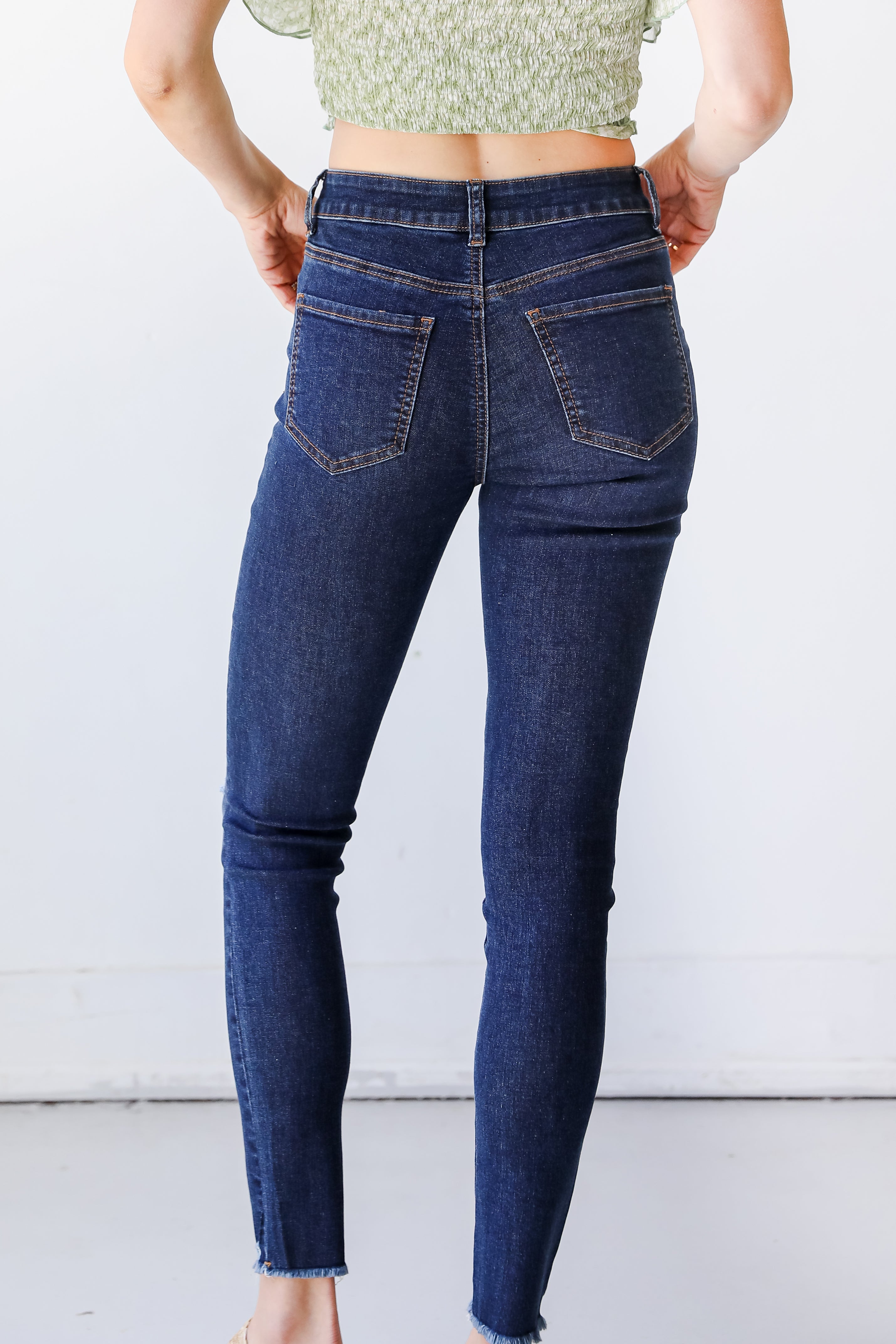 Distressed Skinny Jeans back view