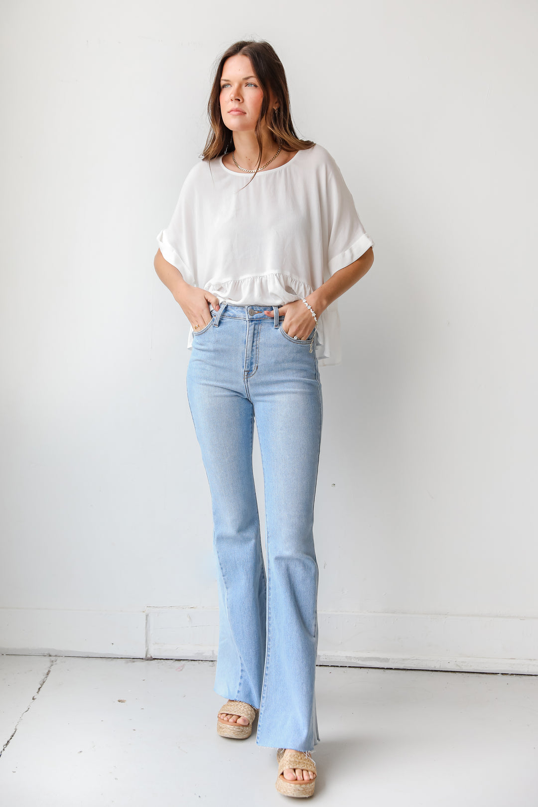 High-Rise Flare Jeans front view