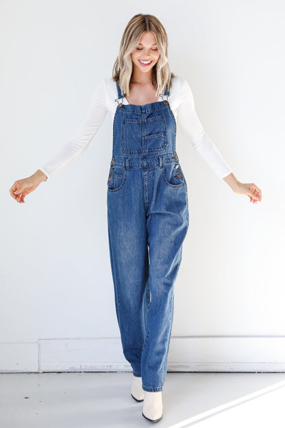 Denim Overalls front view