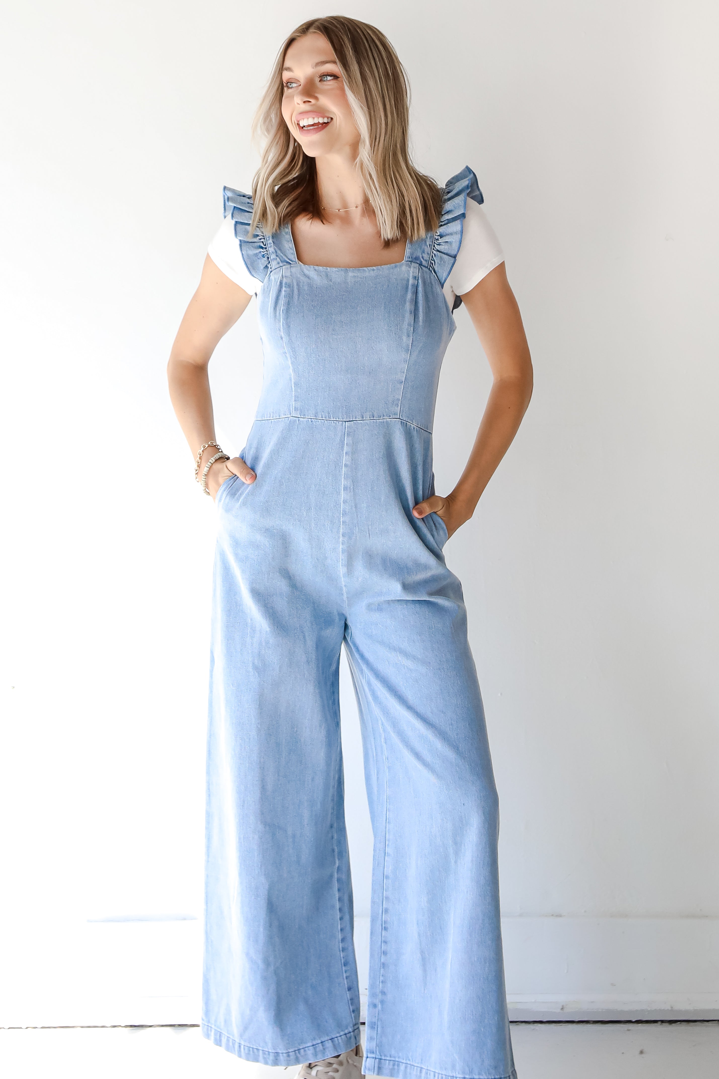 cute denim jumpsuit