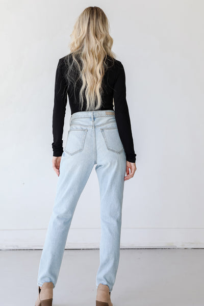 High-Rise Straight Leg Jeans back view