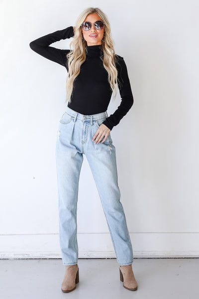 High-Rise Straight Leg Jeans front view