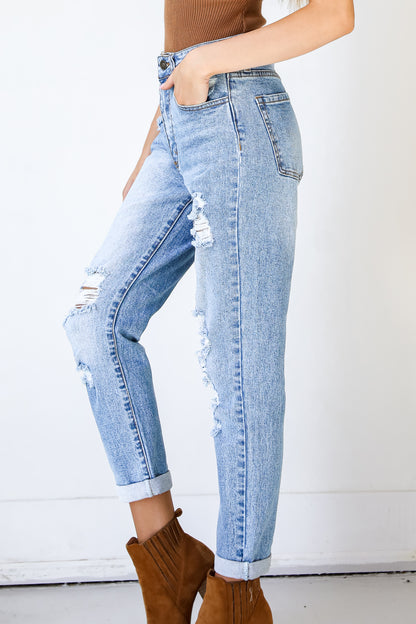 Distressed Mom Jeans side view