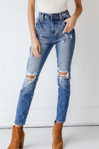 Caroline Distressed Mom Jeans