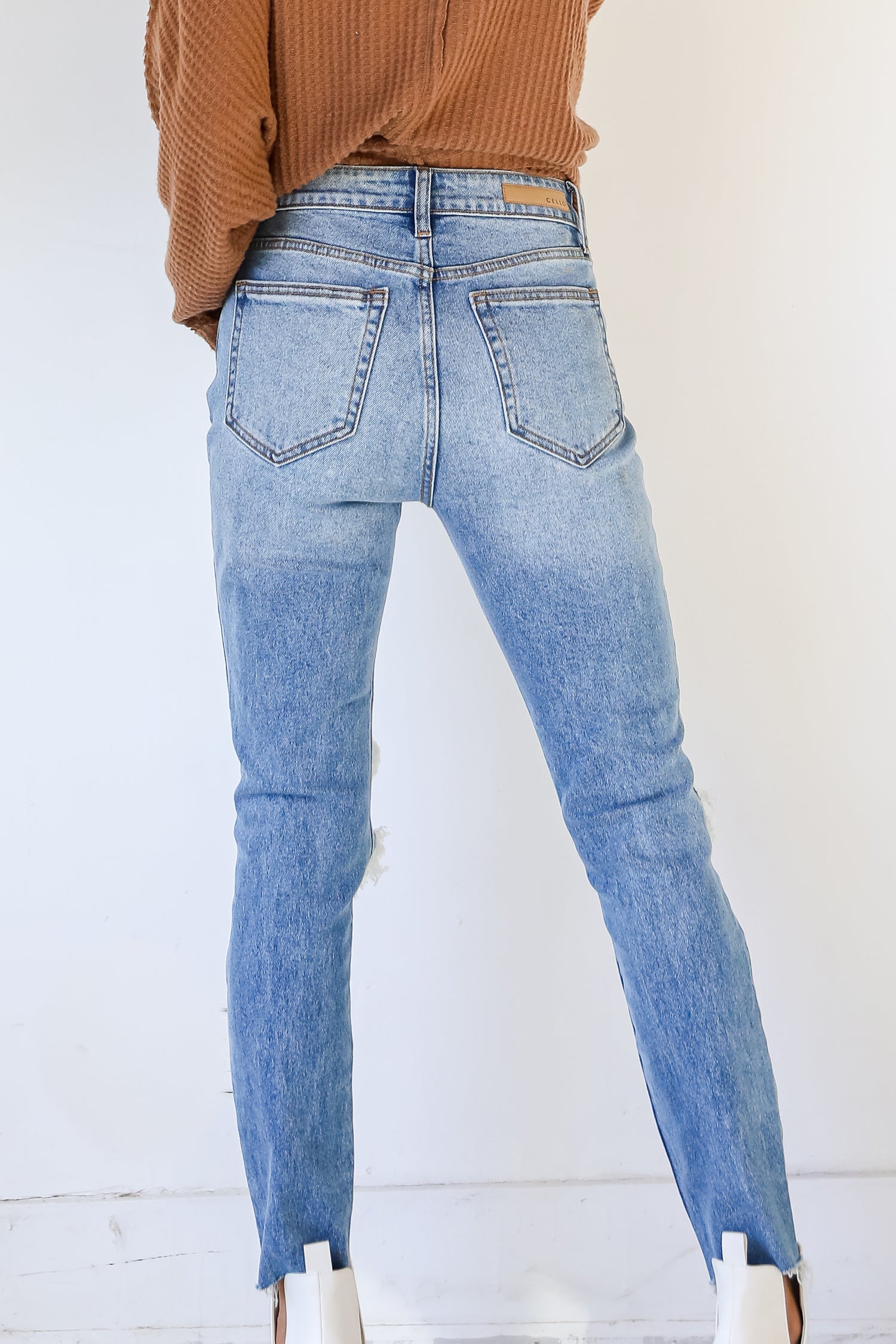 Distressed Skinny Jeans back view
