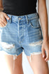 Distressed Denim Shorts