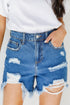 Distressed Denim Shorts