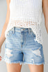 Distressed Denim Shorts