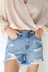 Distressed Denim Shorts
