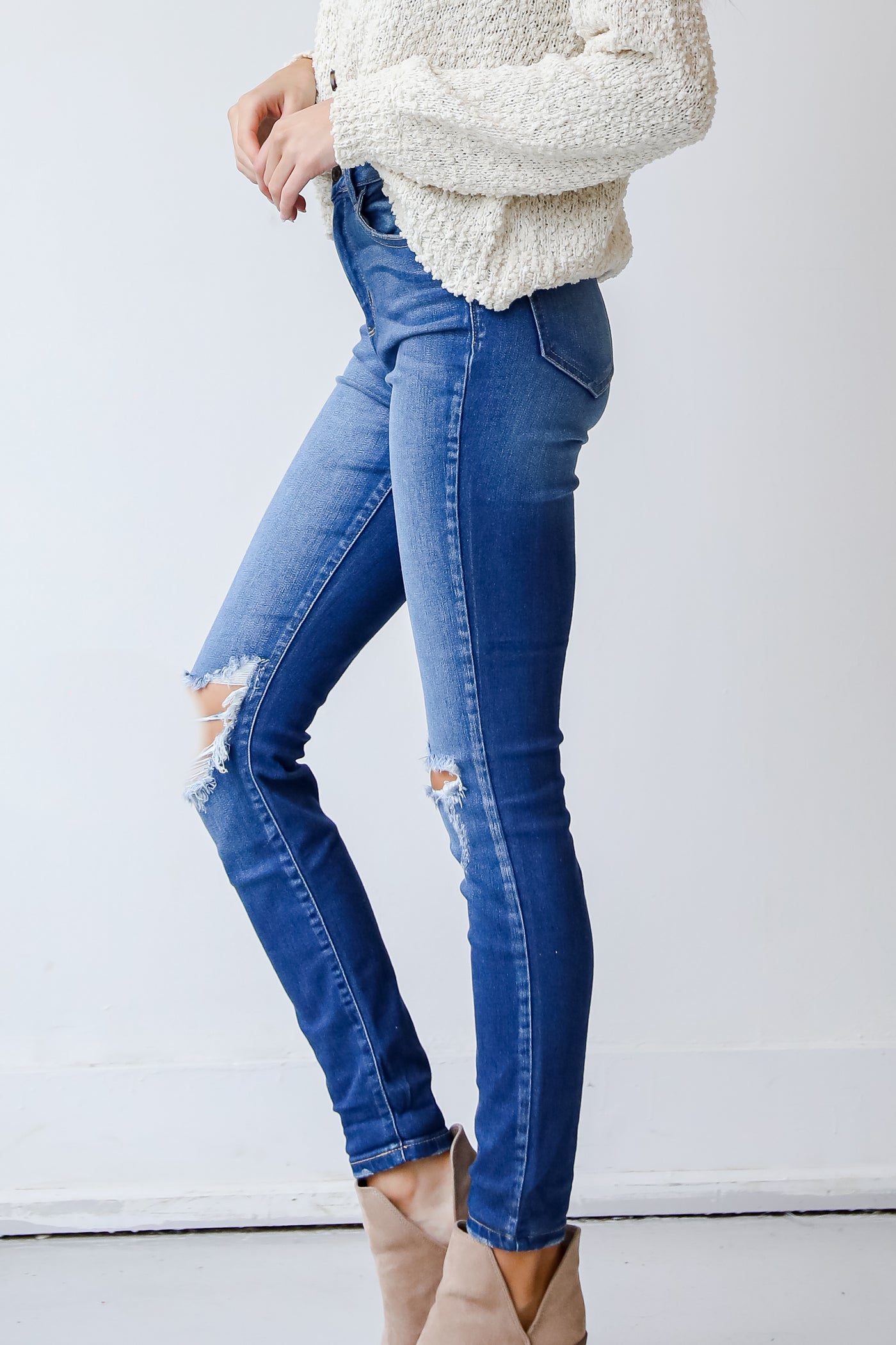 Distressed Skinny Jeans side view