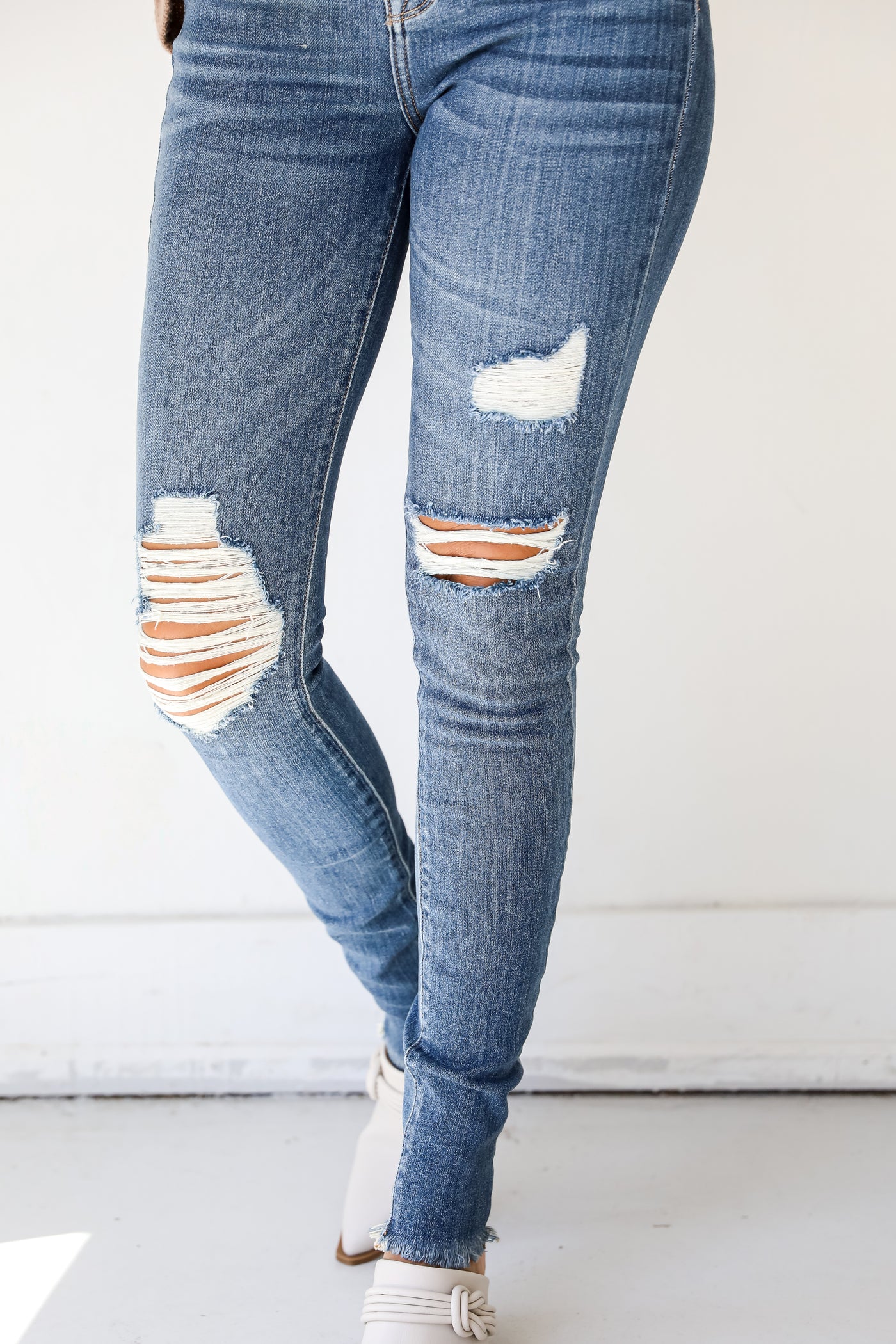 Distressed Skinny Jeans front view