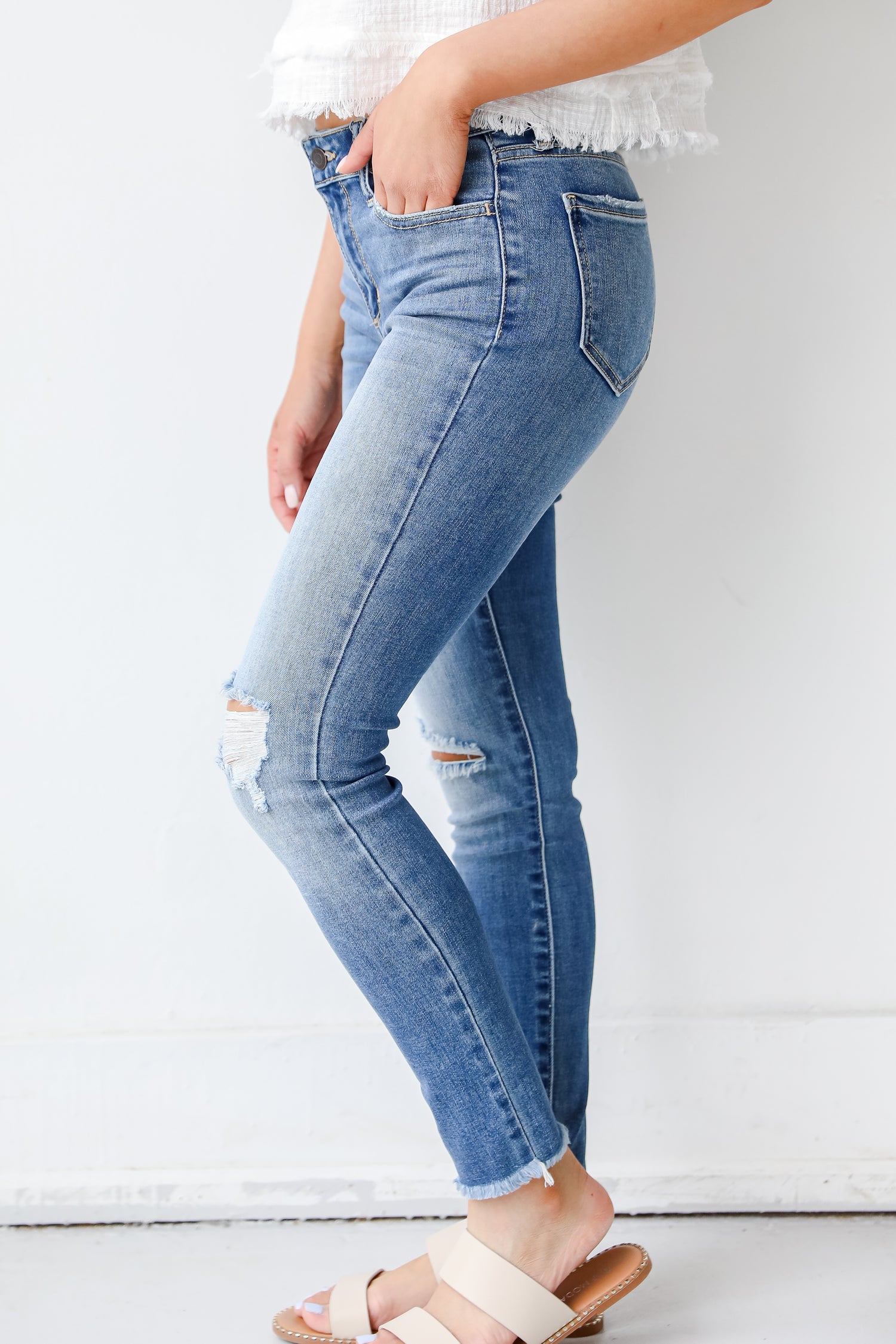 Distressed Skinny Jeans side view