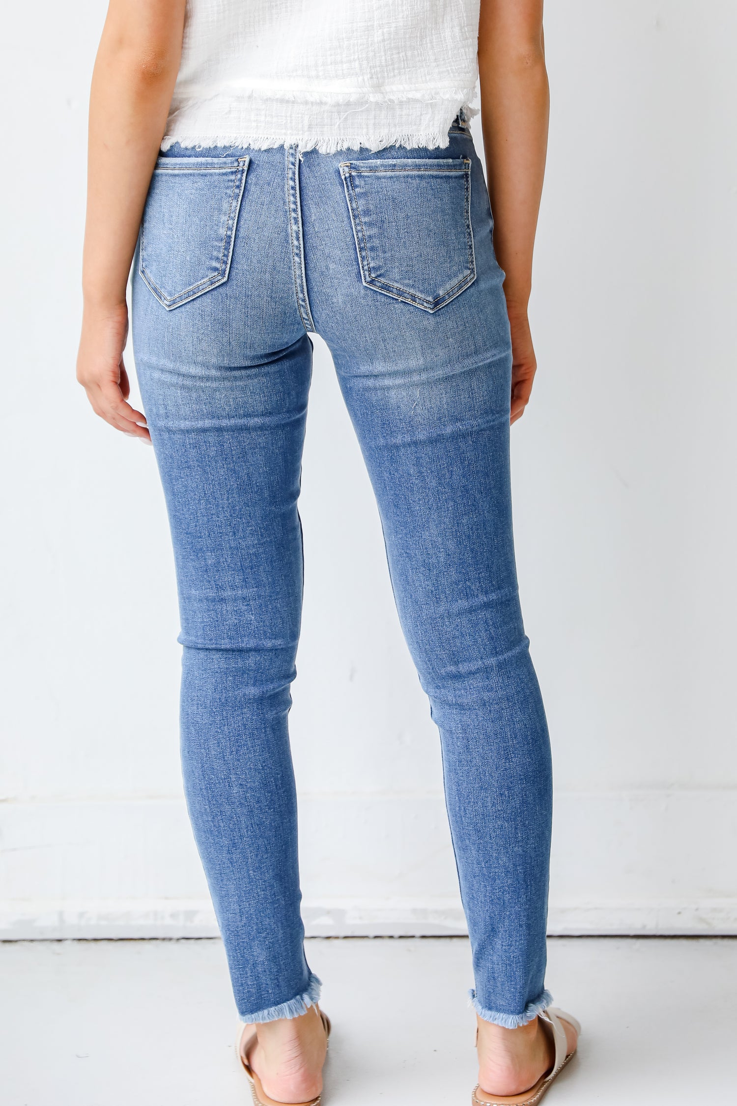 Distressed Skinny Jeans back view