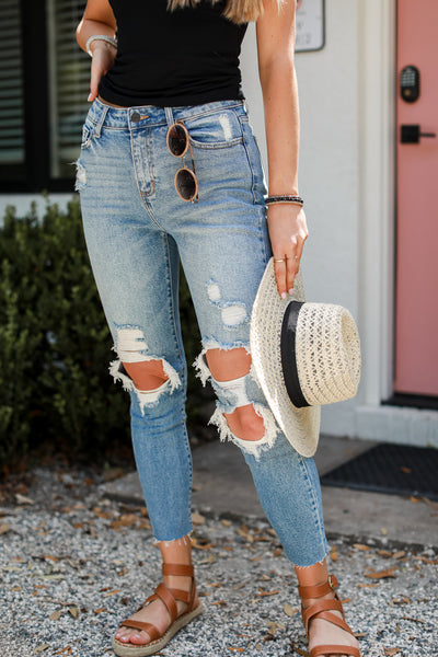 High Waist Distressed Skinny Jeans from dress up