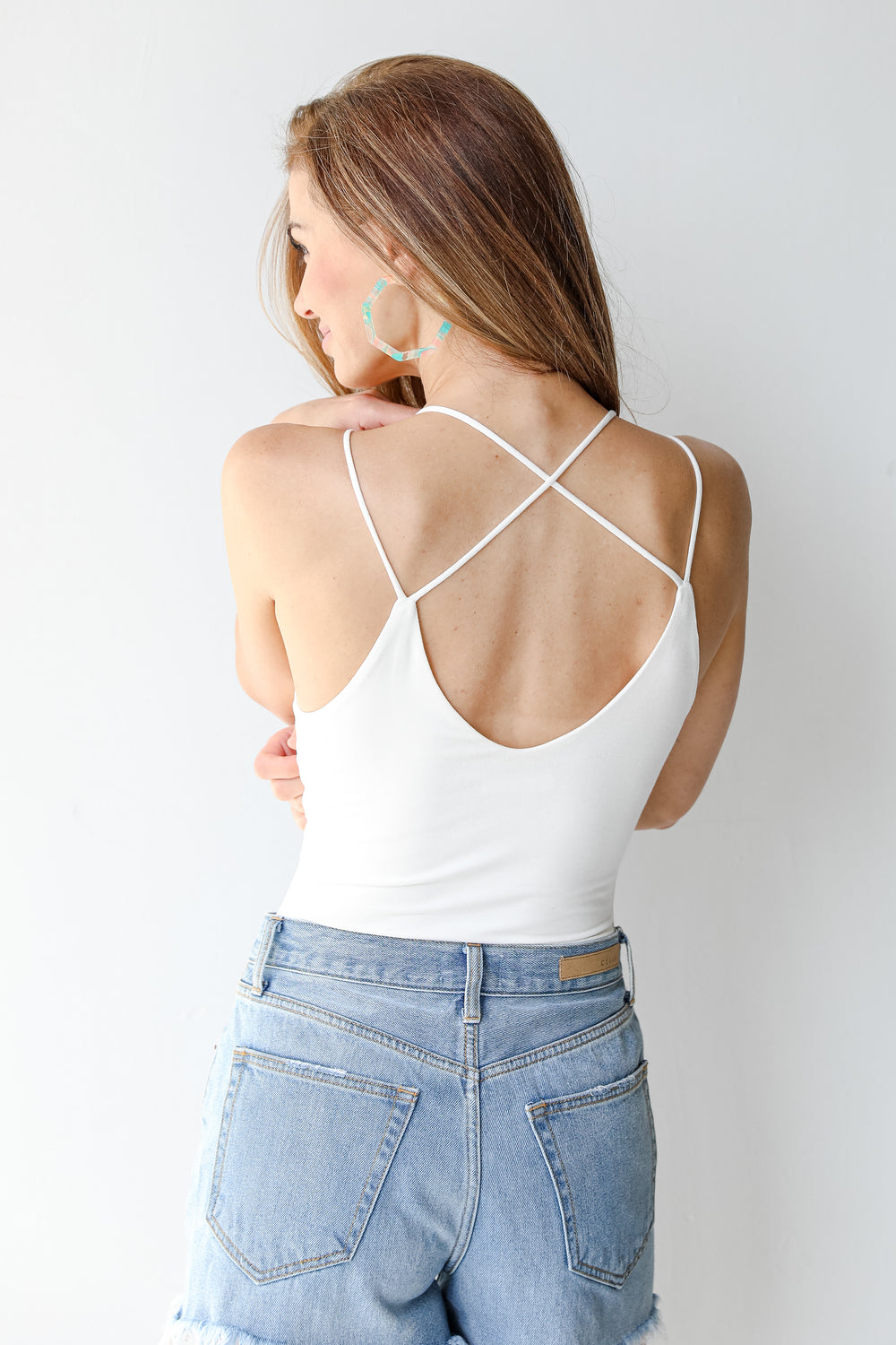 Bodysuit in ivory back view
