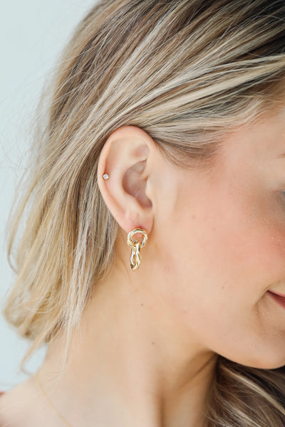 Gold Chainlink Drop Earrings