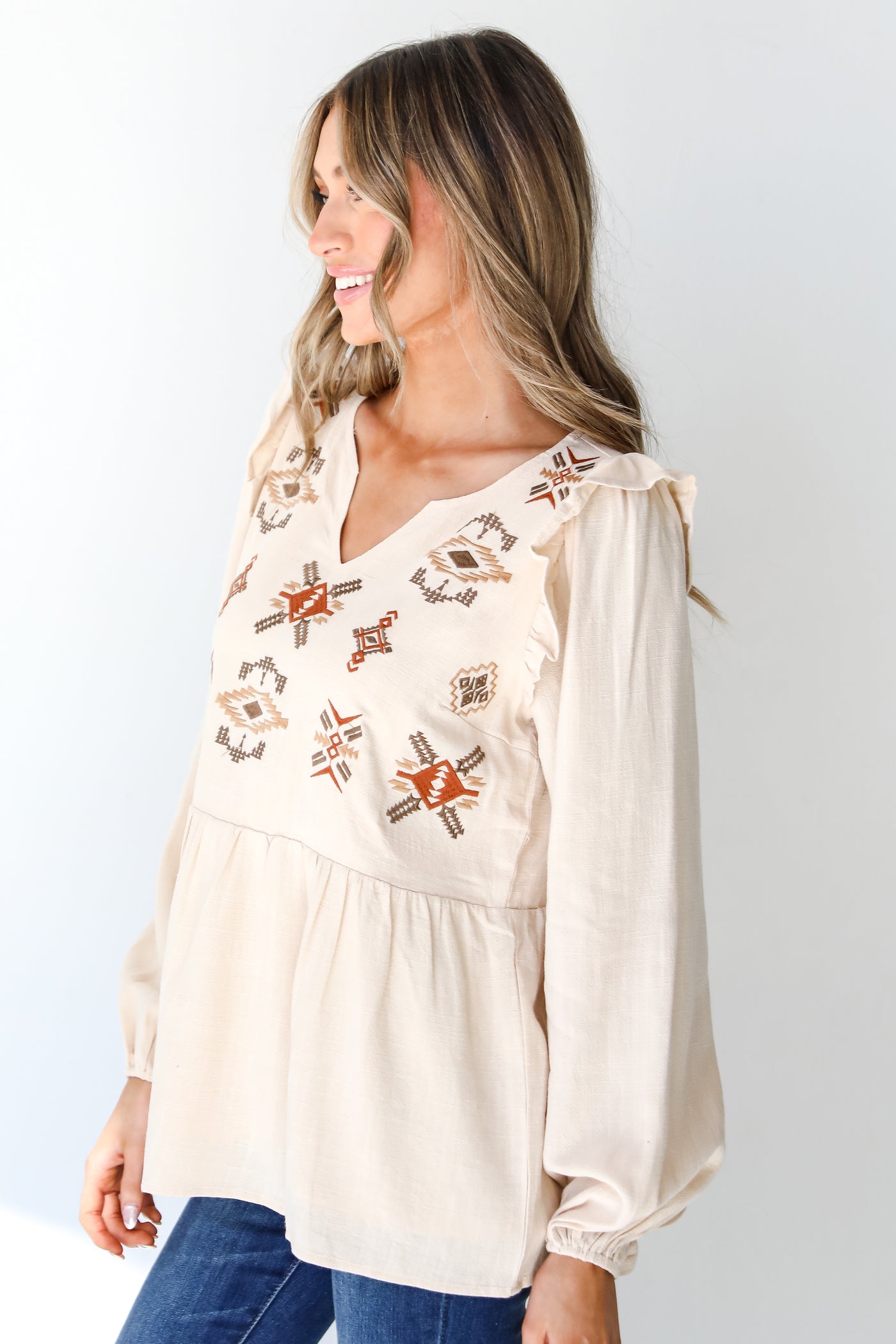 Embroidered Blouse side view