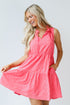 hot pink Eyelet Mini Dress