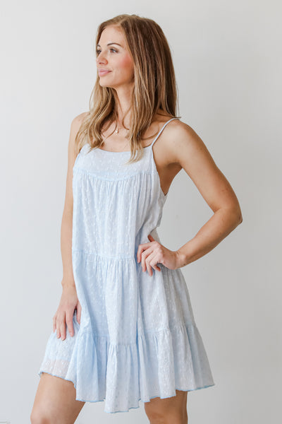 Eyelet Tiered Mini Dress side view