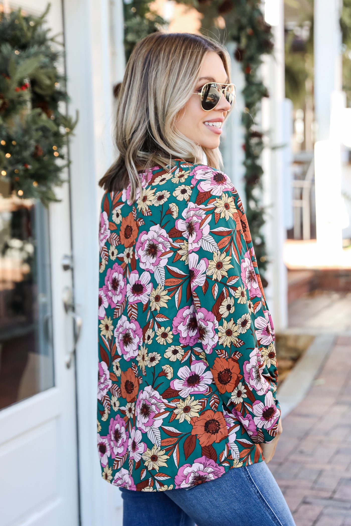 Floral Blouse side view