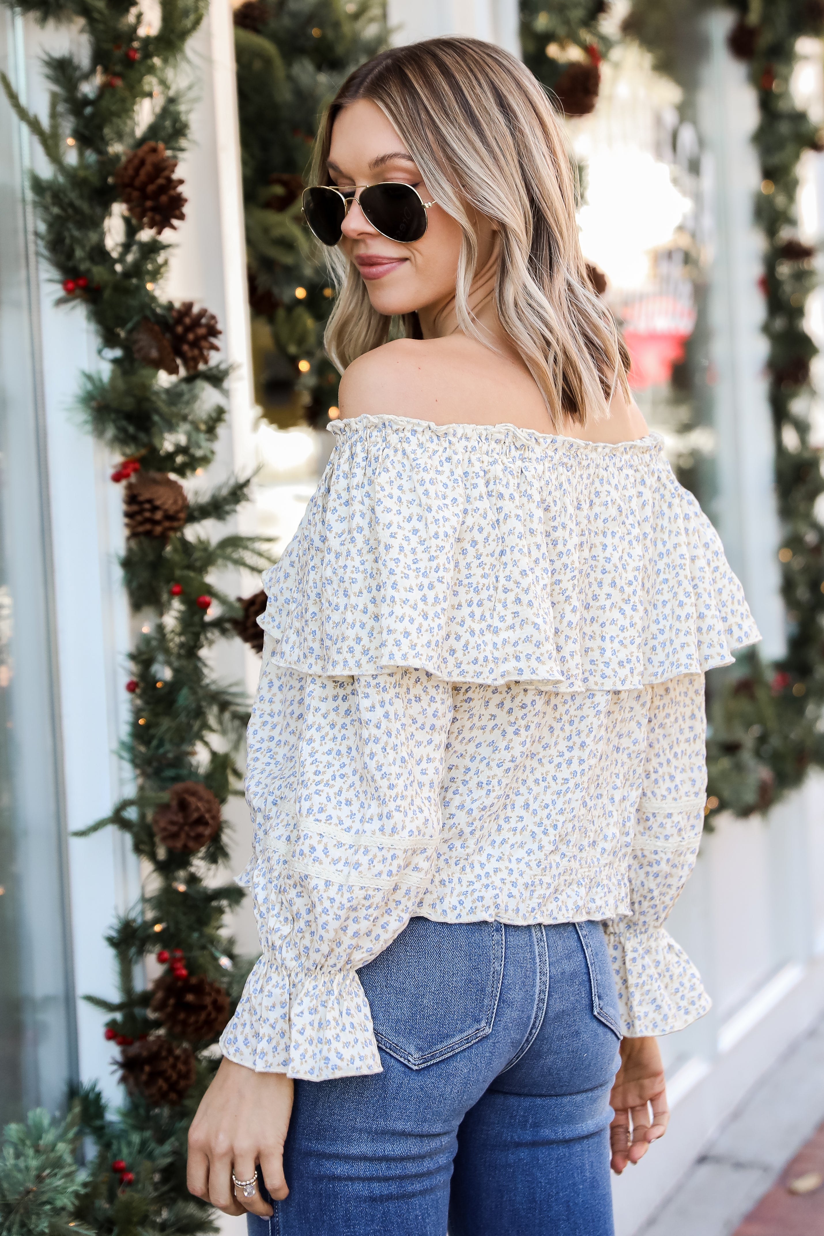 Floral Blouse back view