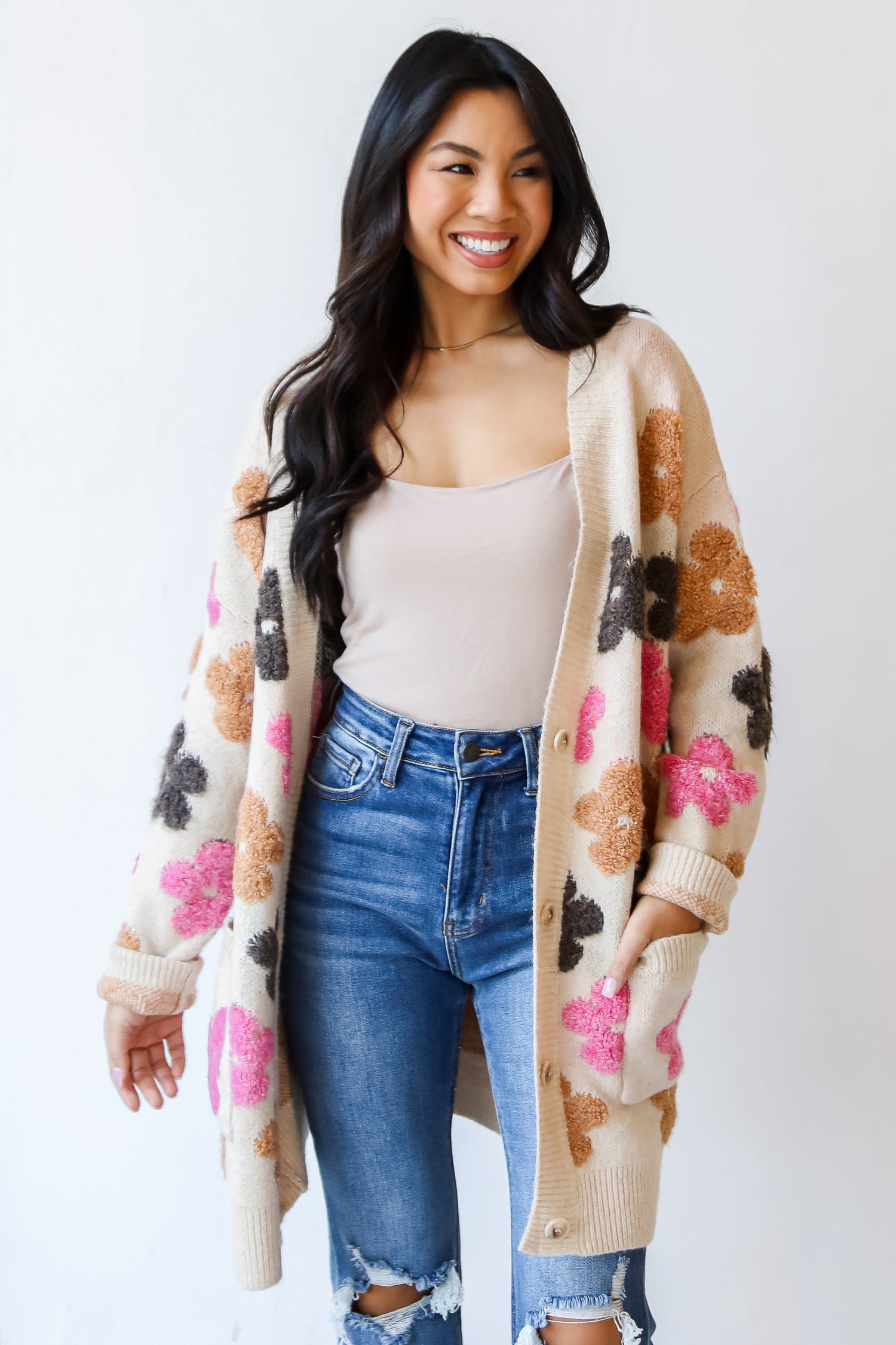 Flower Sweater Cardigan
