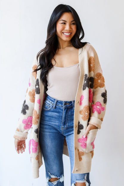 Flower Sweater Cardigan