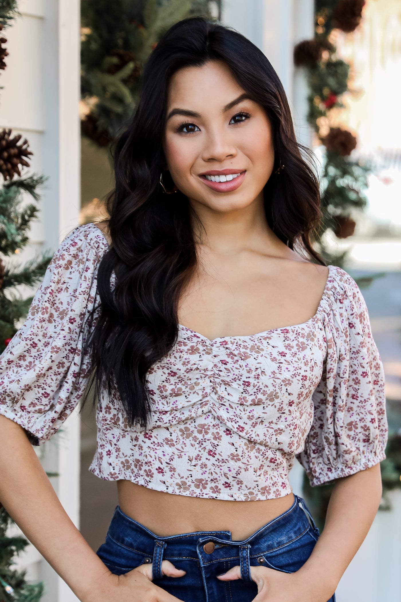 Floral Cropped Blouse