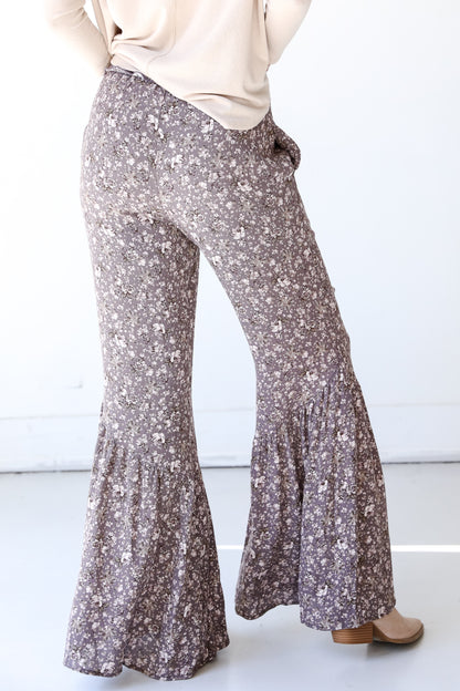 Floral Wide Leg Pants back view