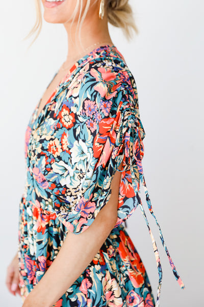Floral Maxi Dress close up side view