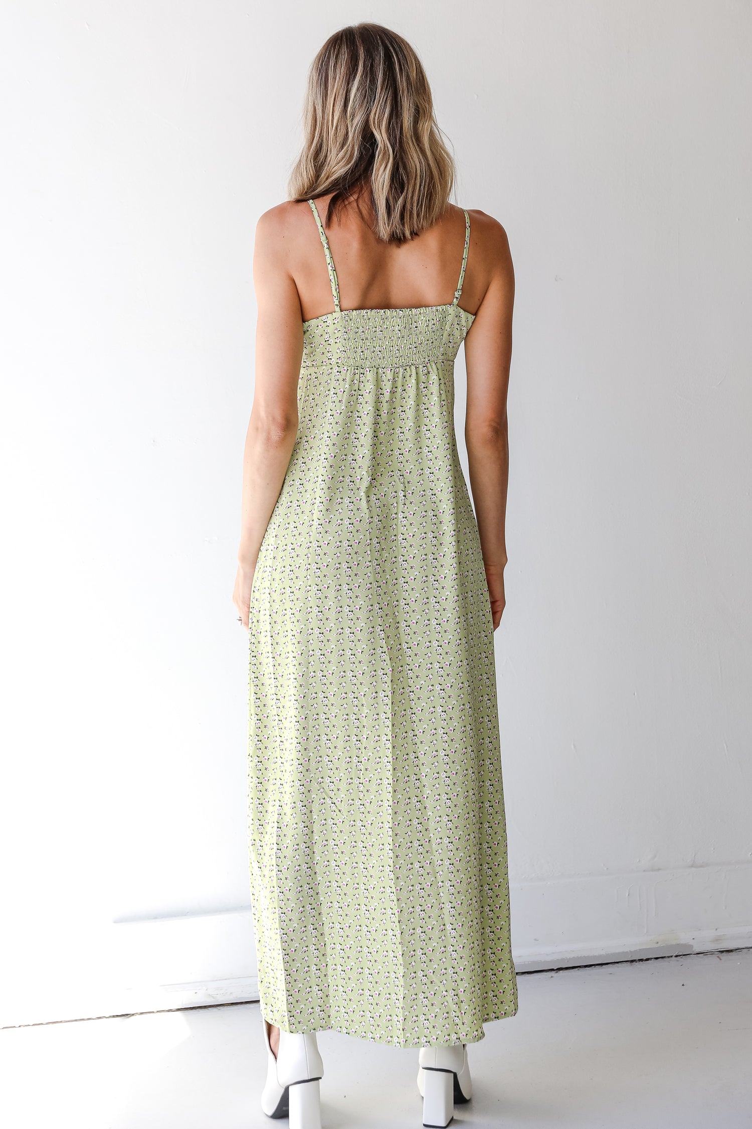 Floral Maxi Dress back view