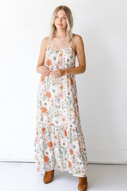 ivory Floral Maxi Dress