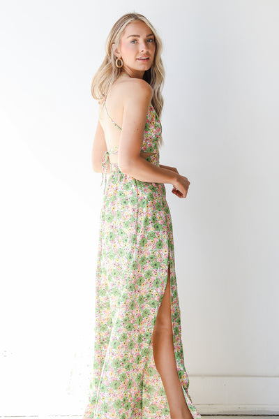 Floral Maxi Dress in green side view