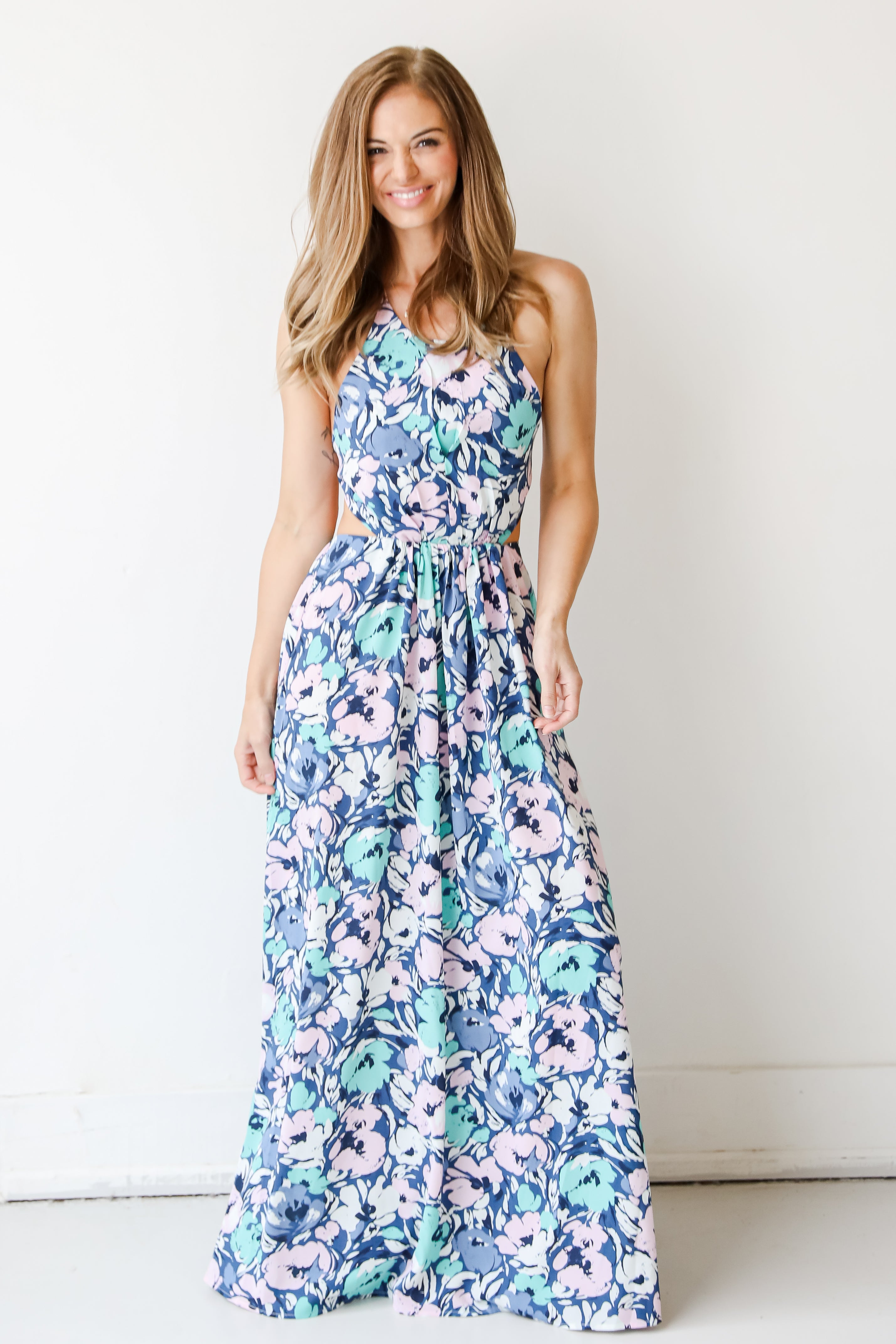 Halter Maxi Dress front view