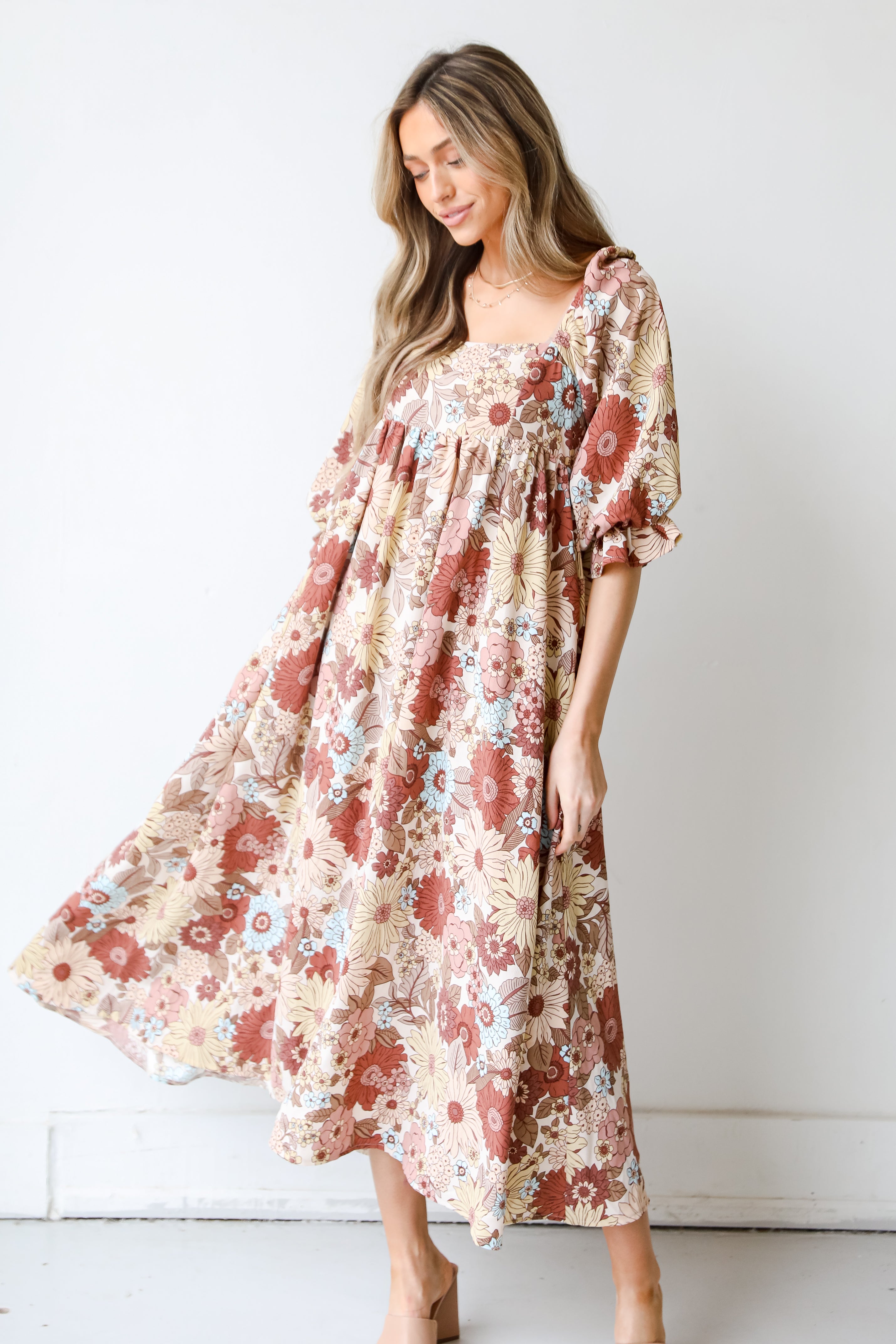 Floral Maxi Dress on model