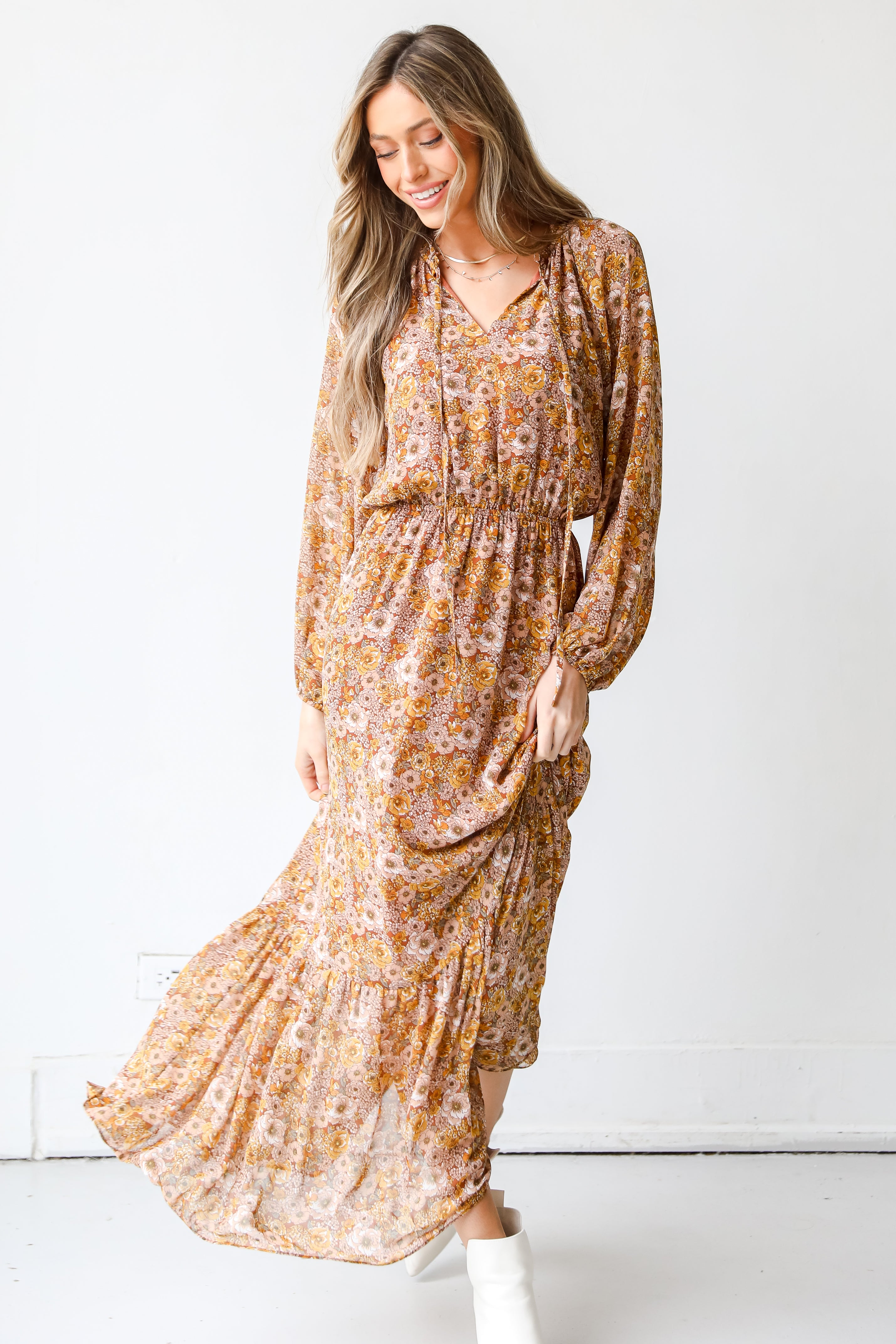 Floral Maxi Dress front view