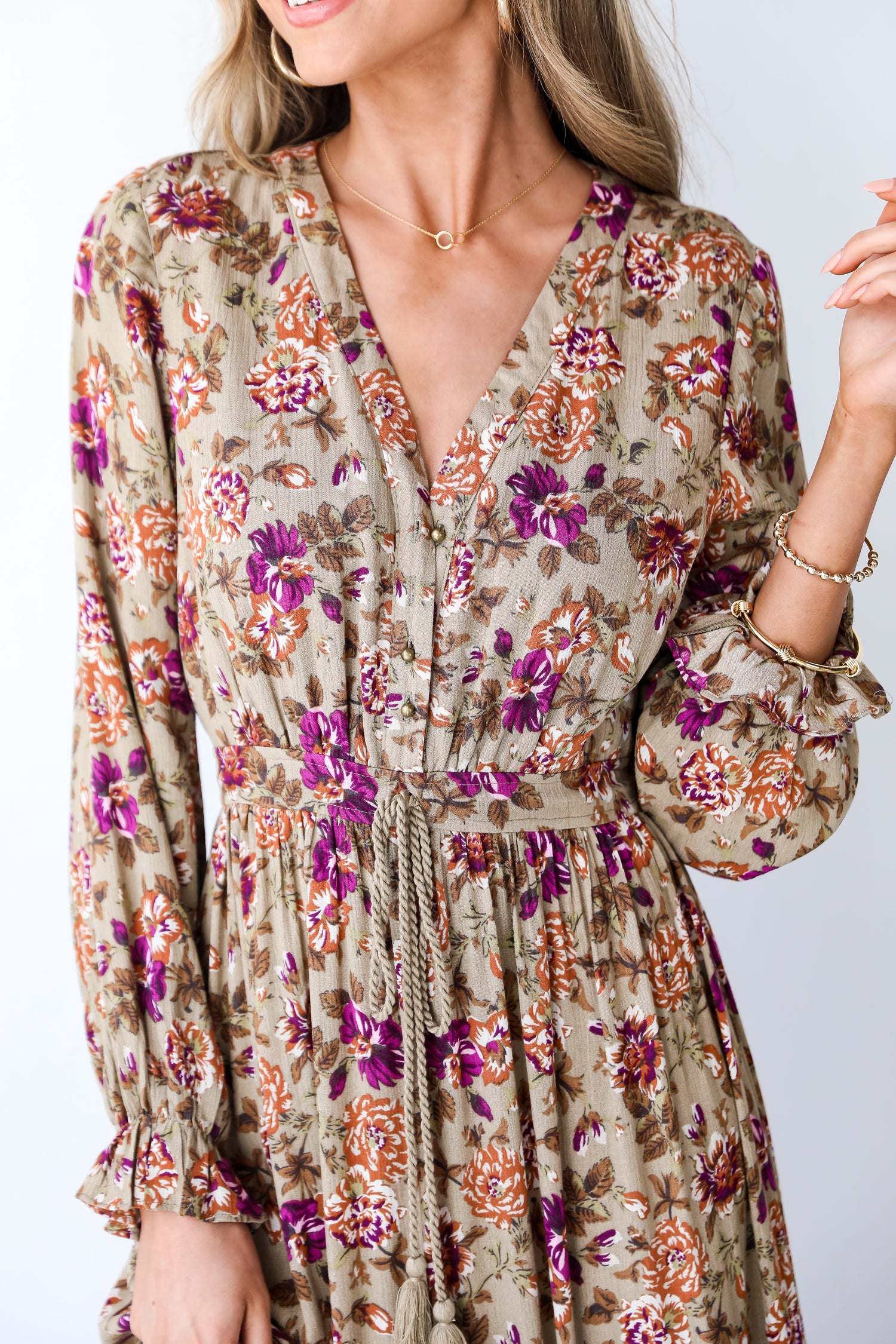 Floral Maxi Dress close up