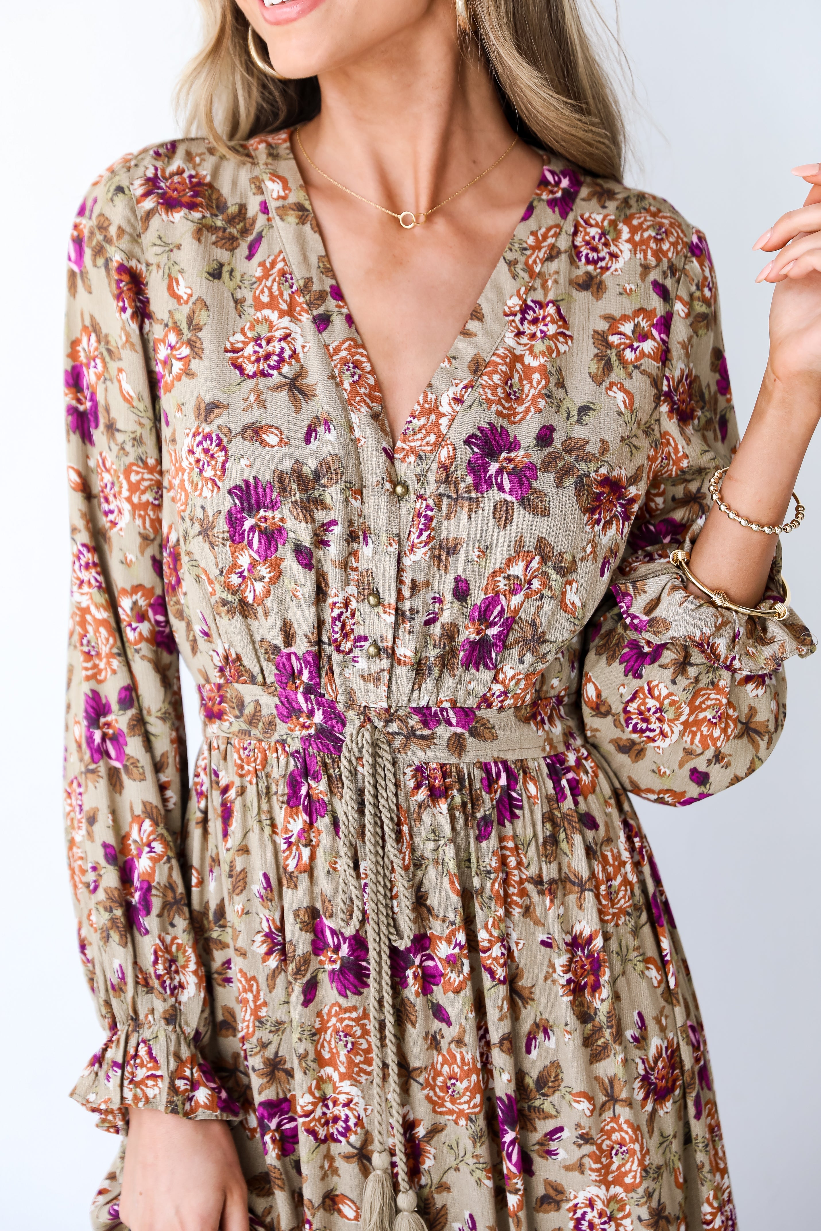 Floral Maxi Dress close up