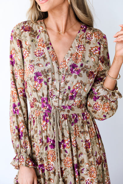 Floral Maxi Dress close up