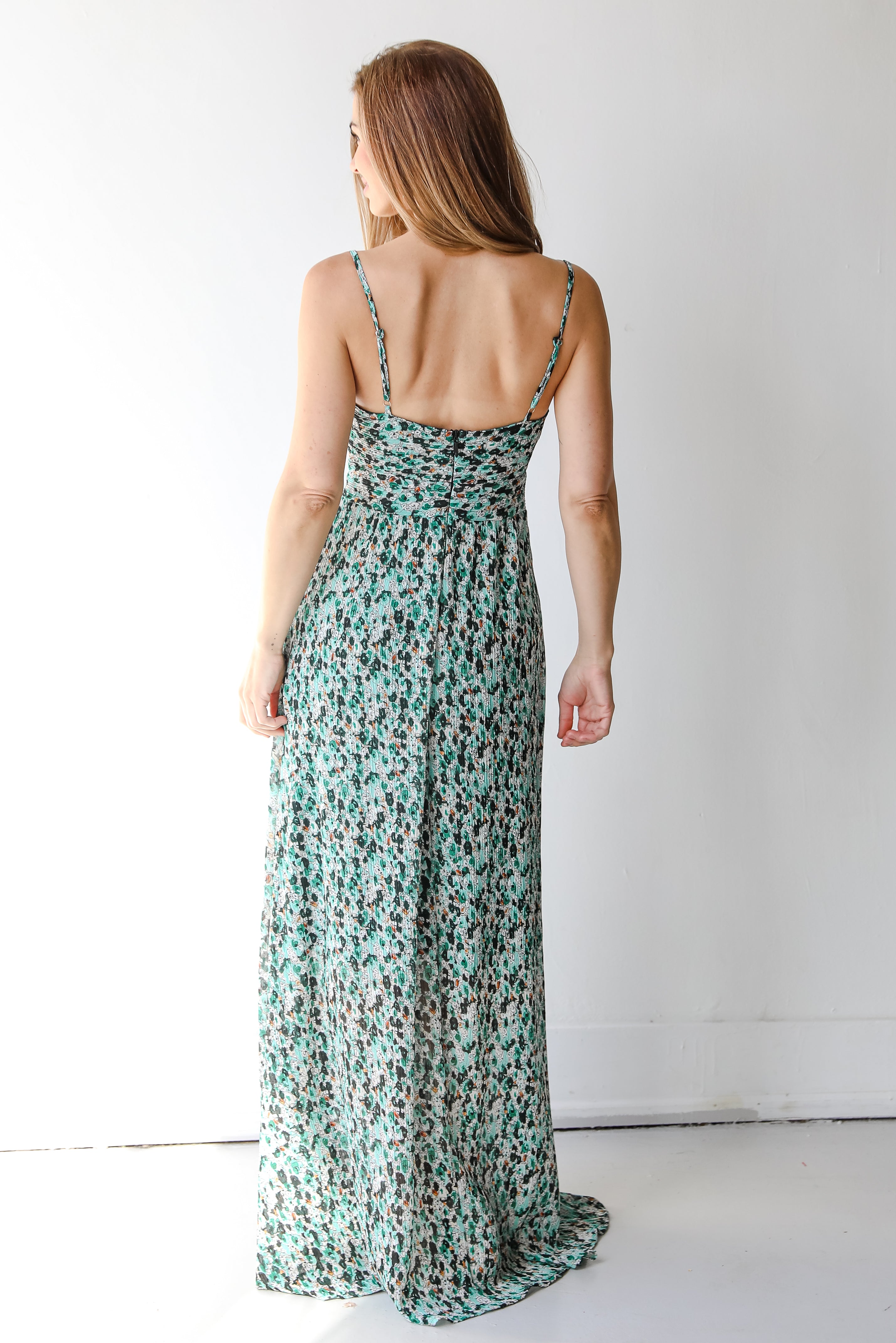 Floral Maxi Dress back view