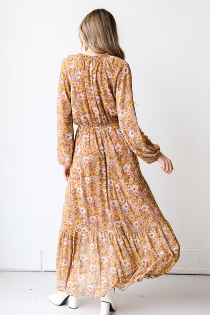 Floral Maxi Dress back view
