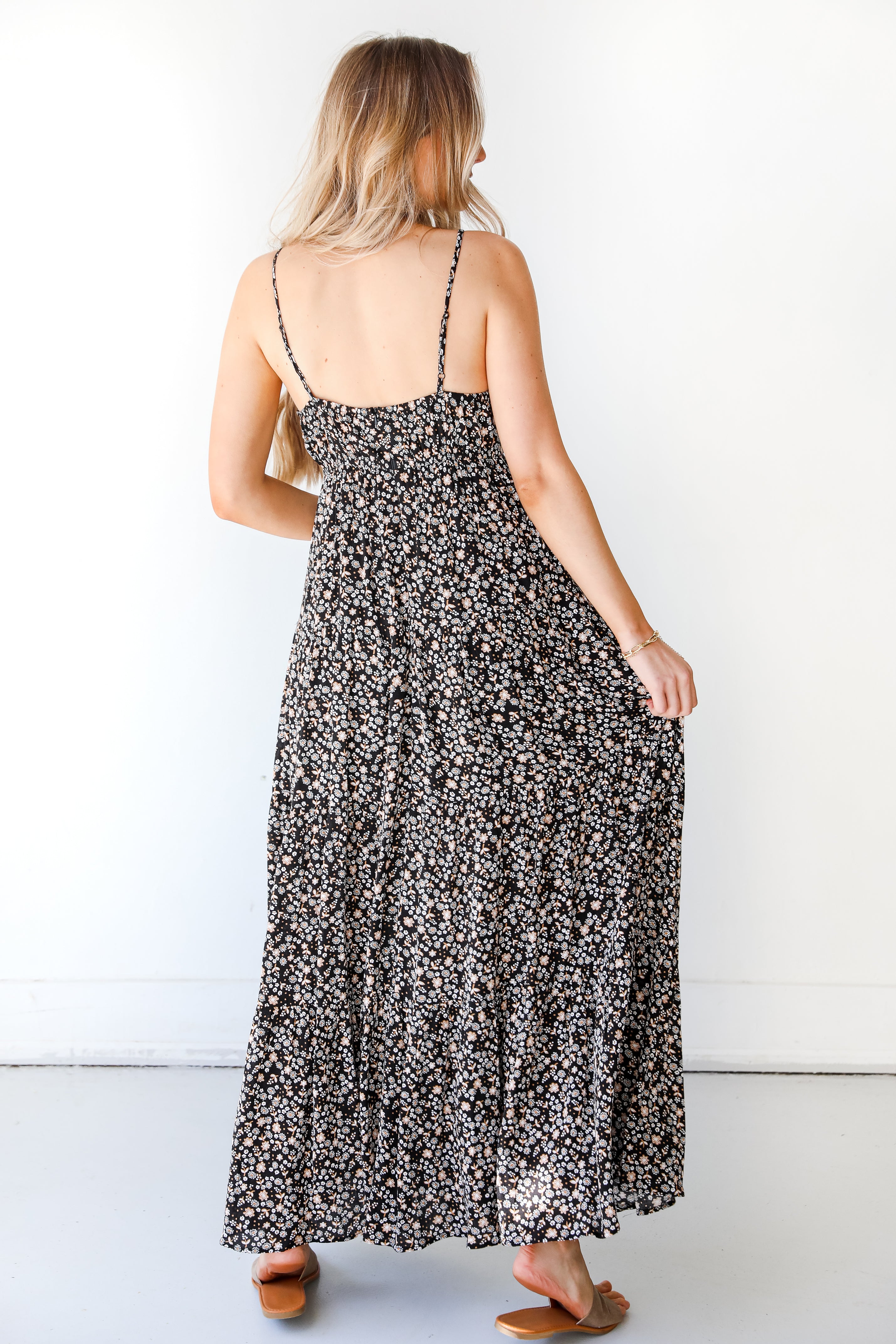 Floral Maxi Dress back view